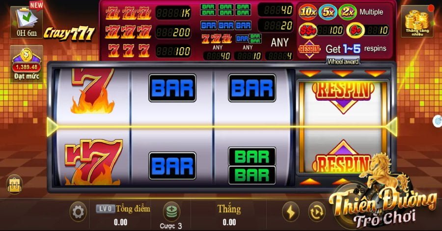 777 Crazy được biết là một trong những game Slot hot nhất hiện nay